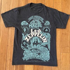 Vintage Led Zeppelin Black Graphic T-Shirt, Electric Magic - Pre-owned